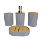 Organizador para Baño color gris de plástico con 4 piezas